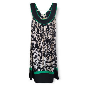 NWT Ronni Nicole Black White Green Sleeveless Midi Dress Size 6